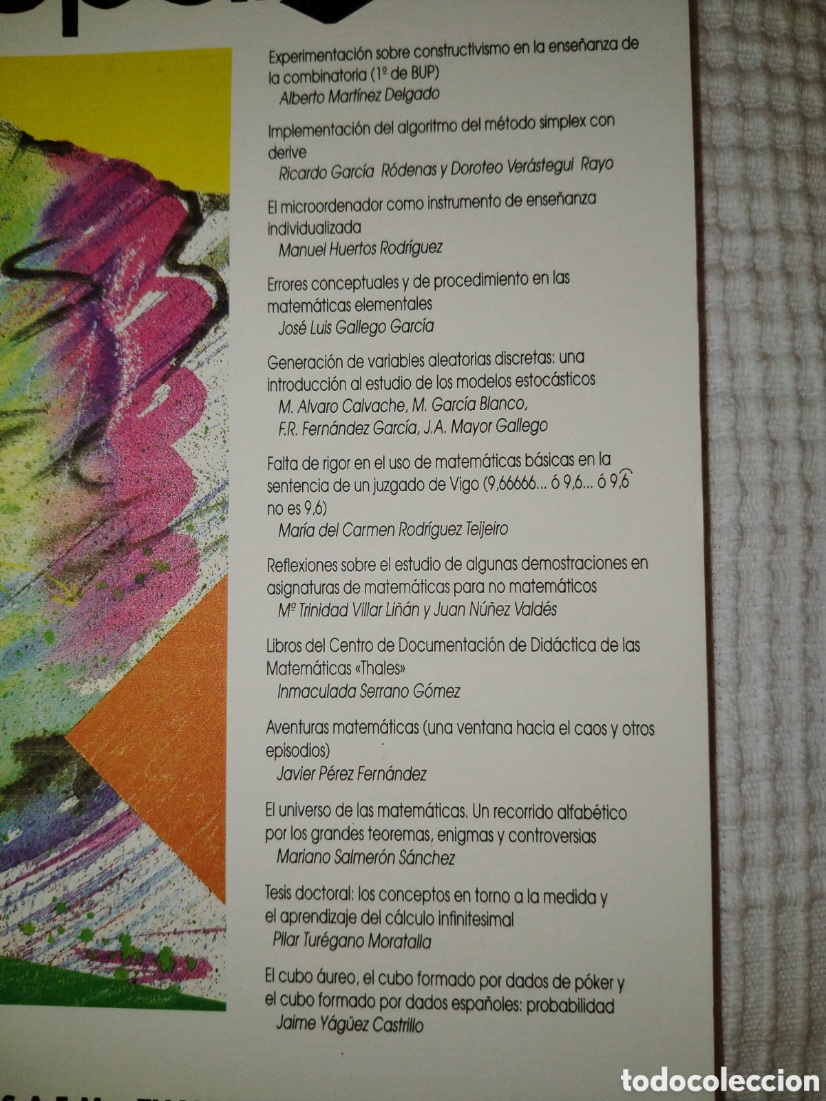 Libros de segunda mano de ciencias: Revista Epsilon n&uacute;mero 33. Matem&aacute;ticas - Foto 2