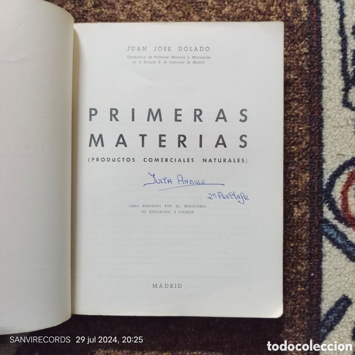 Libros de segunda mano de ciencias: PRIMERAS MATERIAS (J.J. DOLADO) - Foto 2