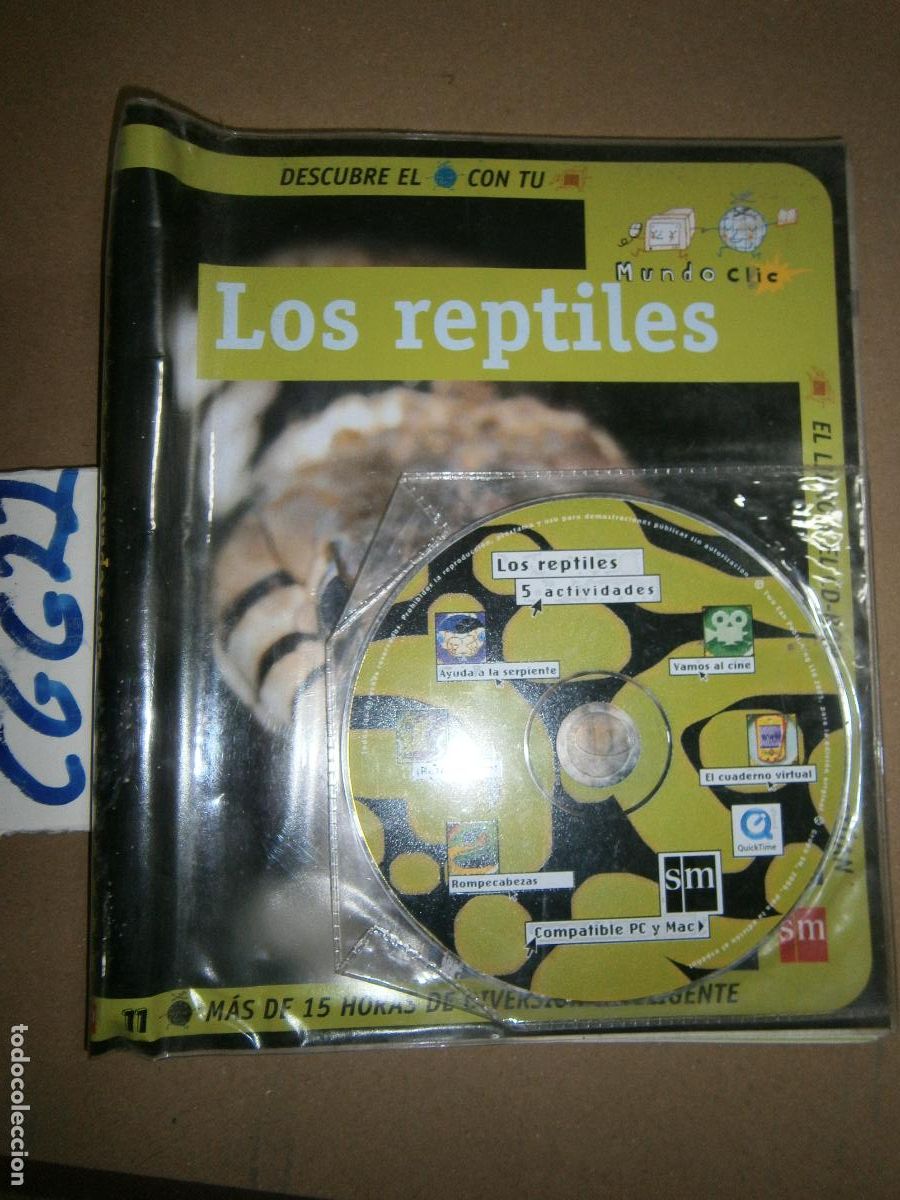 Libros de segunda mano: LOS REPTILES - LIBRO Y CD INTERACTIVO - Foto 1