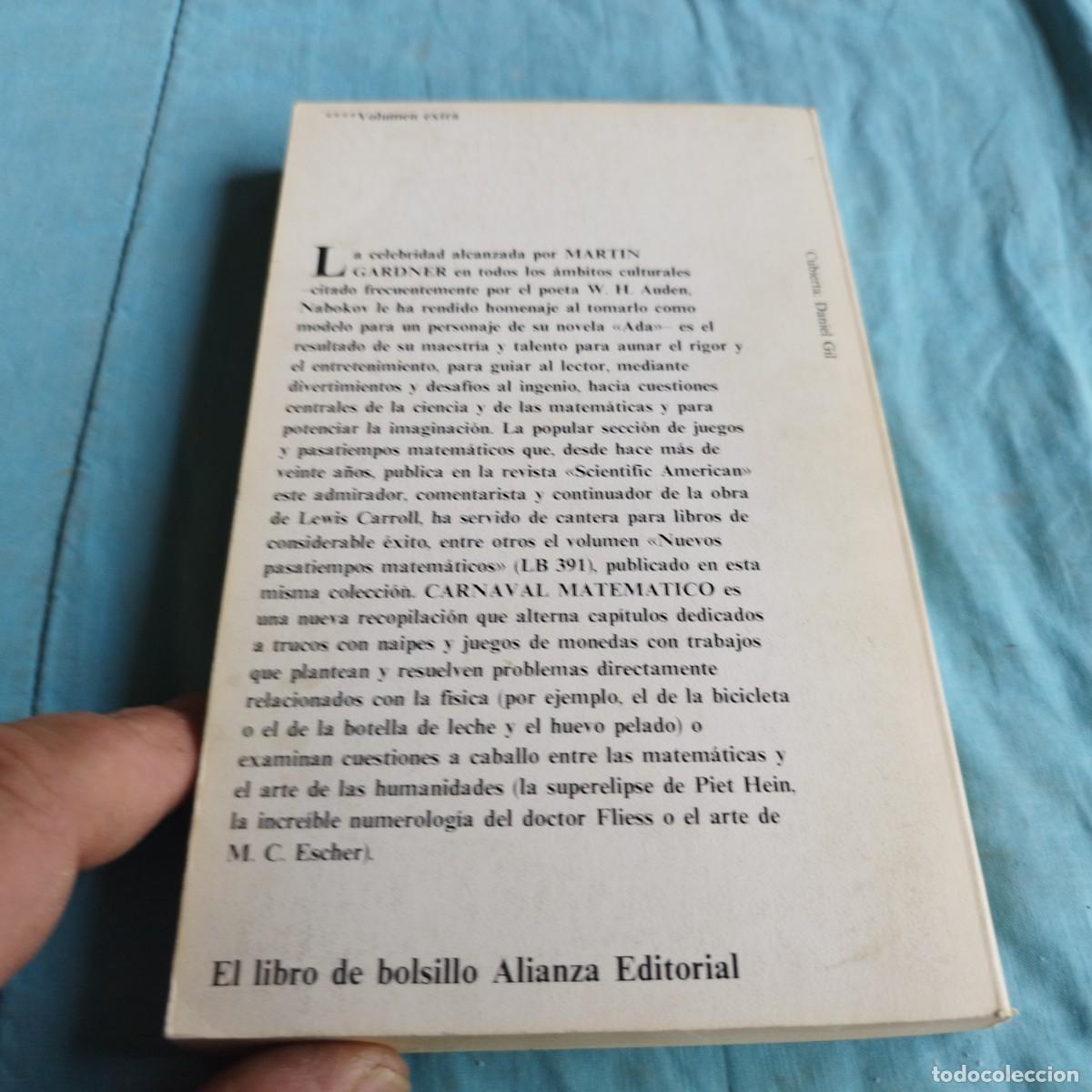 Libros de segunda mano de ciencias: CARNAVAL MATEMATICO / MARTIN GARDNER / GRAVOL 76 / ALIANZA - Foto 4