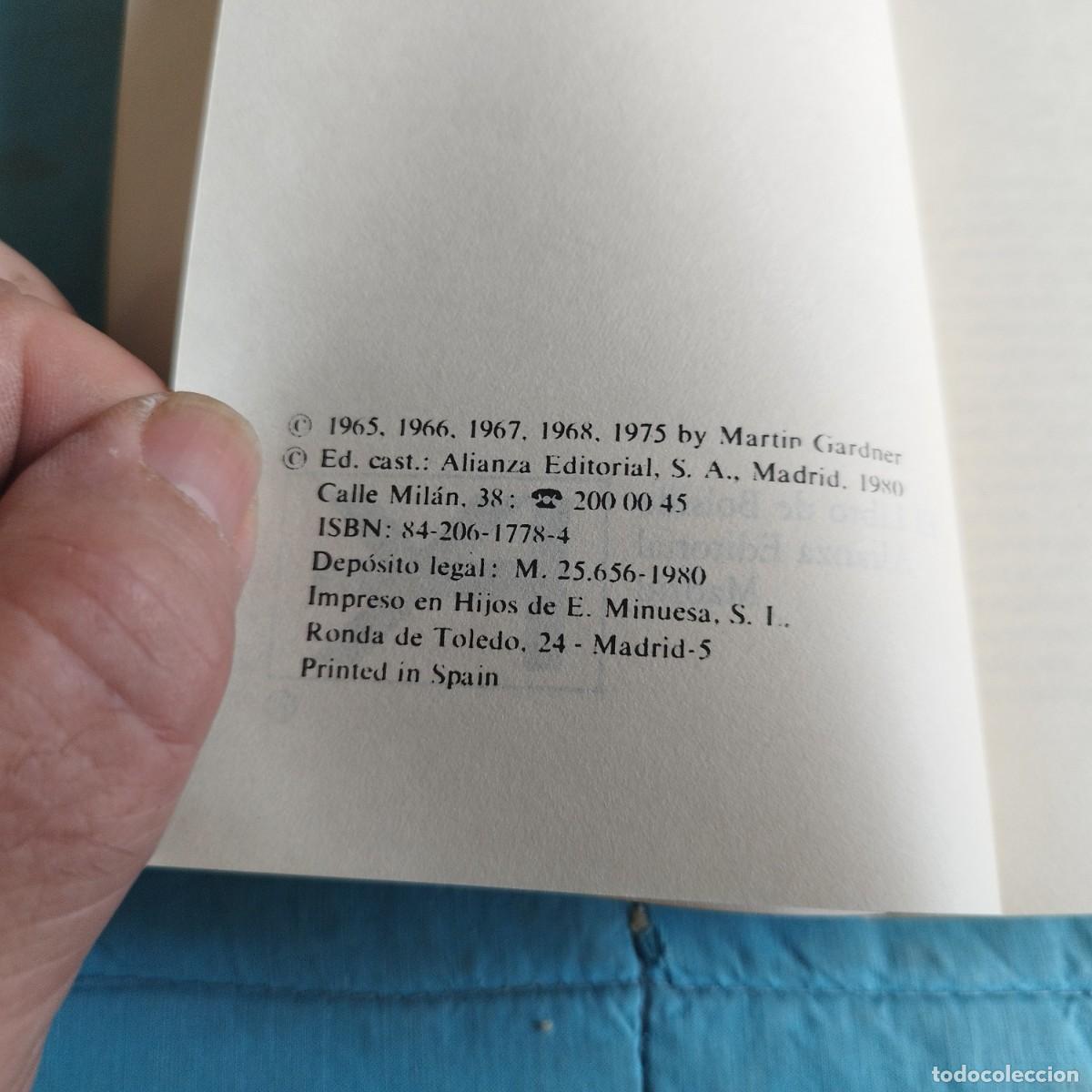 Libros de segunda mano de ciencias: CARNAVAL MATEMATICO / MARTIN GARDNER / GRAVOL 76 / ALIANZA - Foto 9