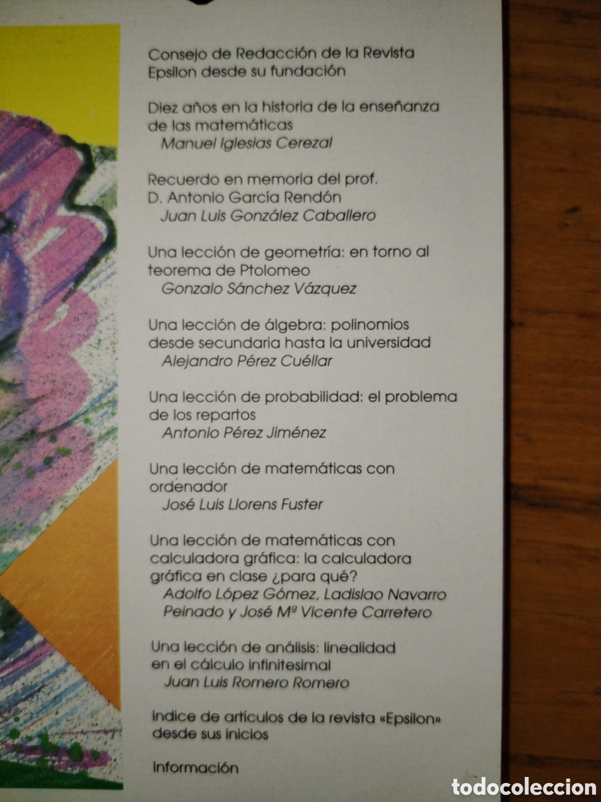 Libros de segunda mano de ciencias: Revista de matem&aacute;ticas Epsilon. N&ordm; 31-32 - Foto 2