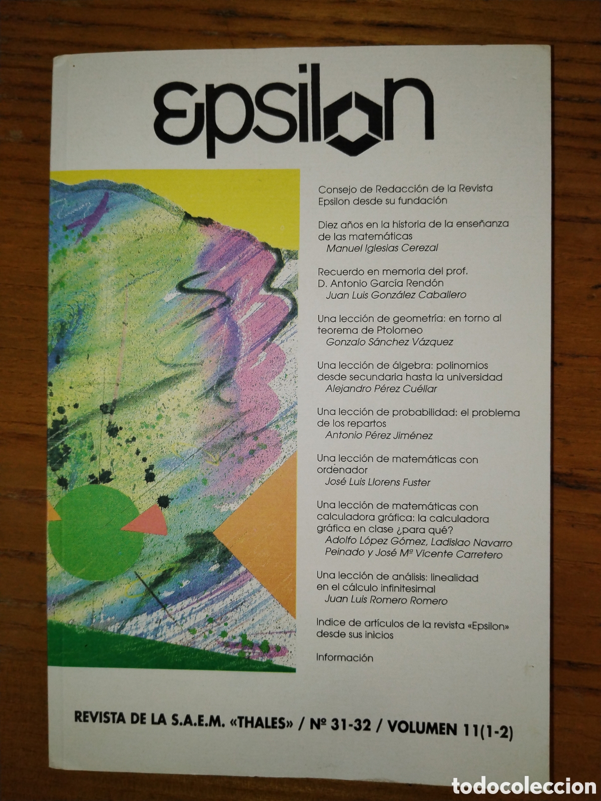 Libros de segunda mano de ciencias: Revista de matem&aacute;ticas Epsilon. N&ordm; 31-32 - Foto 1