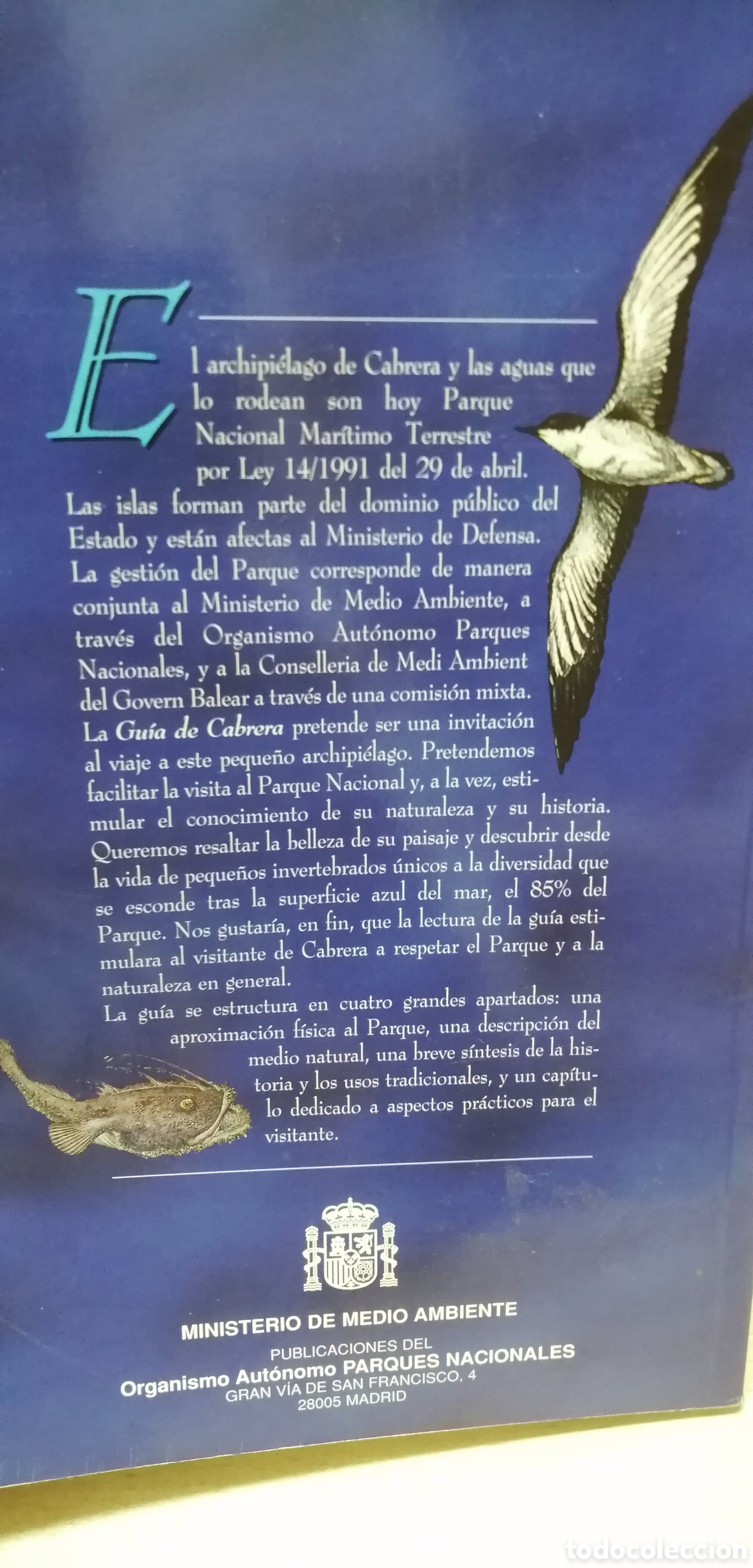 Libros de segunda mano: Cabrera El Parque Nacional Mar&iacute;timo Terrestre Gu&iacute;a de visita e Historia - Foto 3