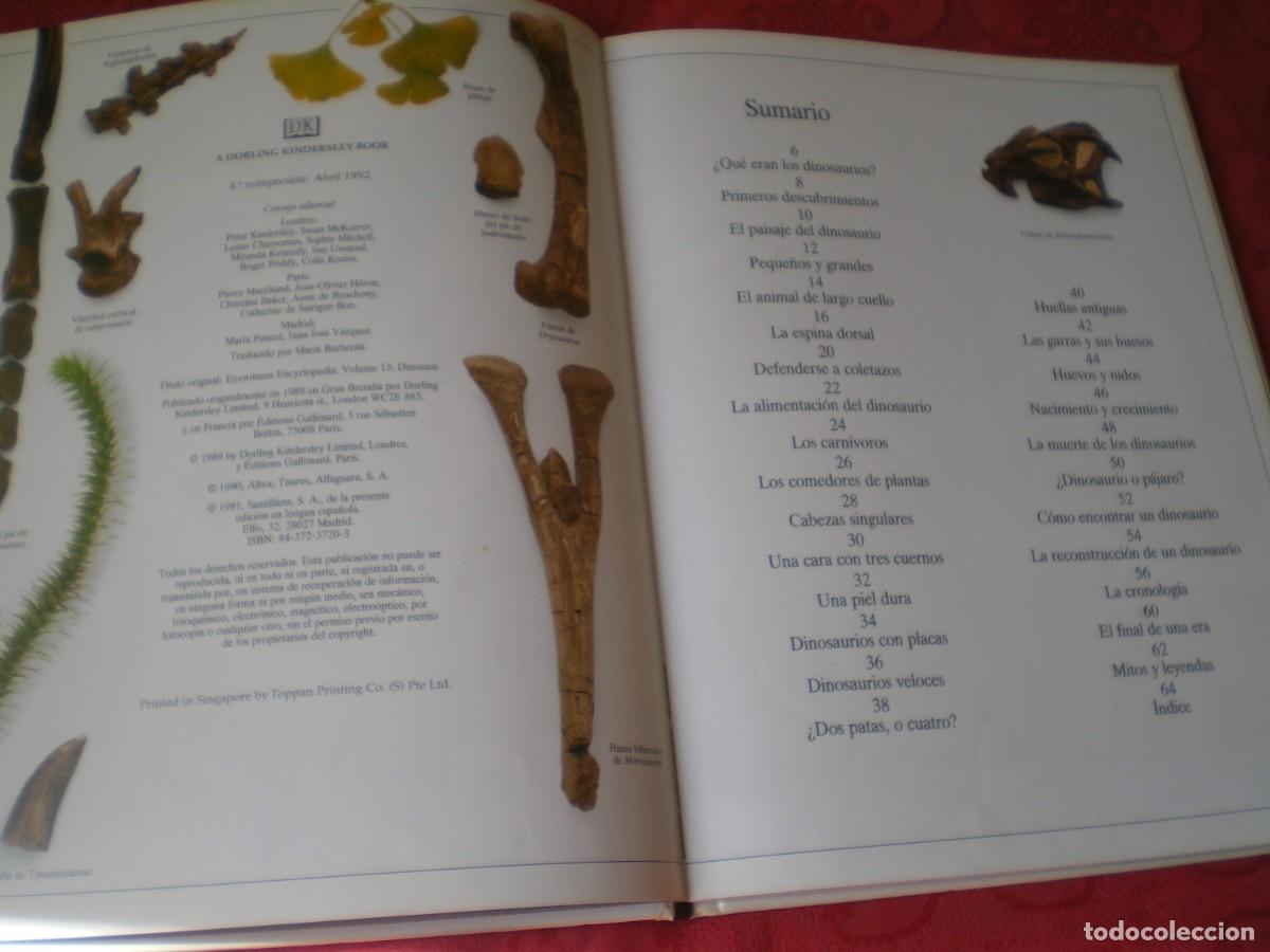 Libros de segunda mano: LOS DINOSAURIOS . BIBLIOTECA VISUAL ALTEA. - Foto 3