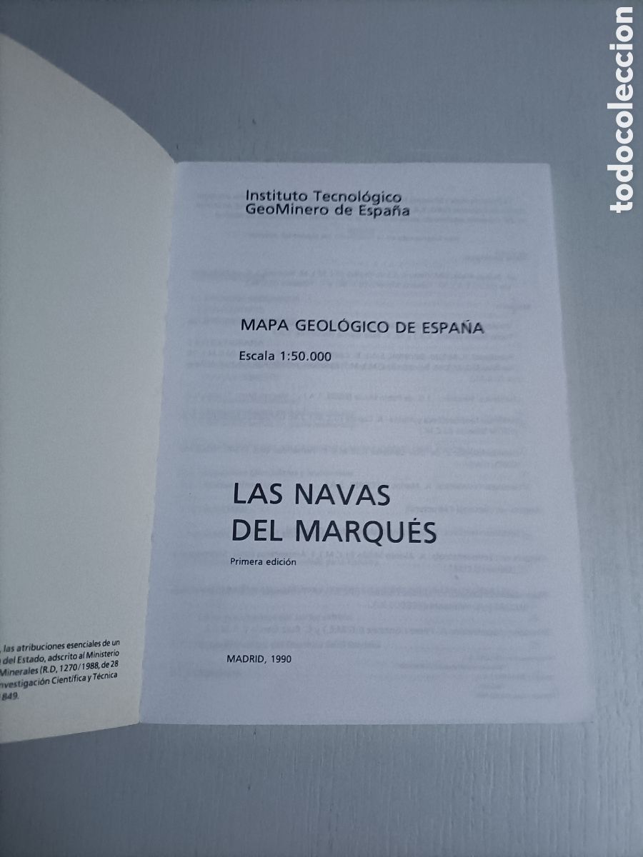 Libros de segunda mano: Las Navas del Marqu&eacute;s &Aacute;vila. Mapa geol&oacute;gico de Espa&ntilde;a - Foto 5