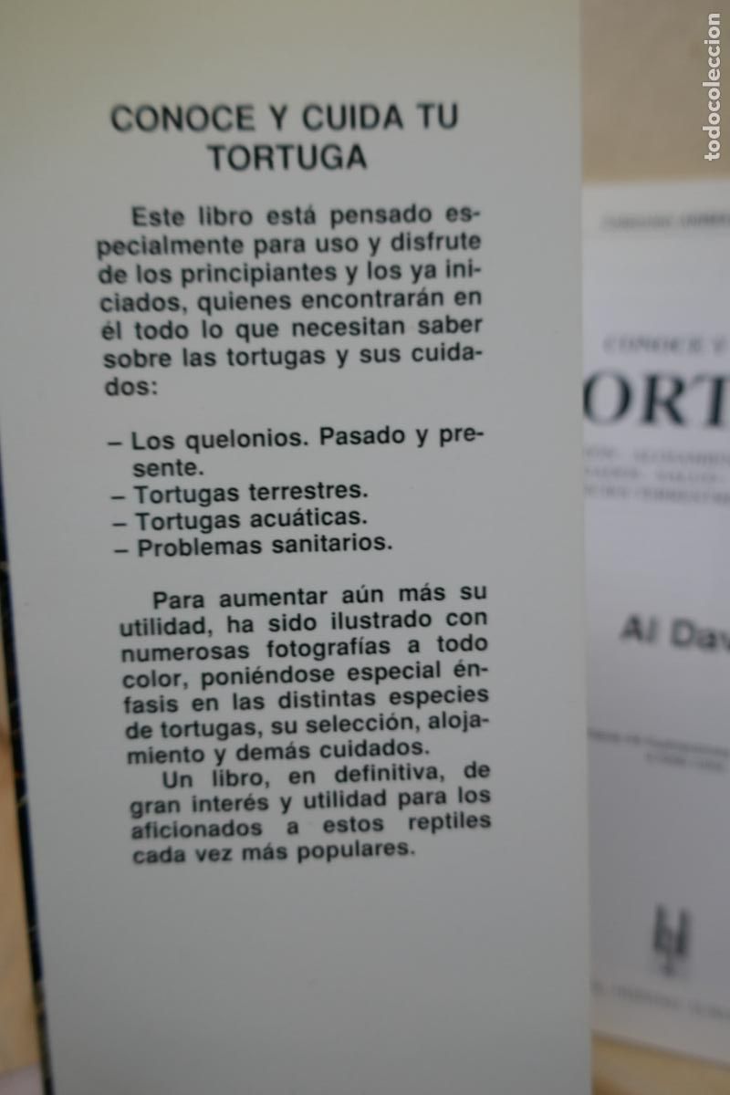 Libros de segunda mano: Conoce y cuida tu tortuga - Al David - Hispano Europea - Foto 3
