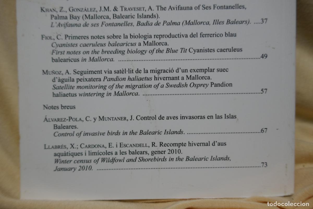 Libros de segunda mano: ANUARI ORNITOL&Ograve;GIC DE LES BALEARS, ANY 2009. VOLUM 24 - Foto 17
