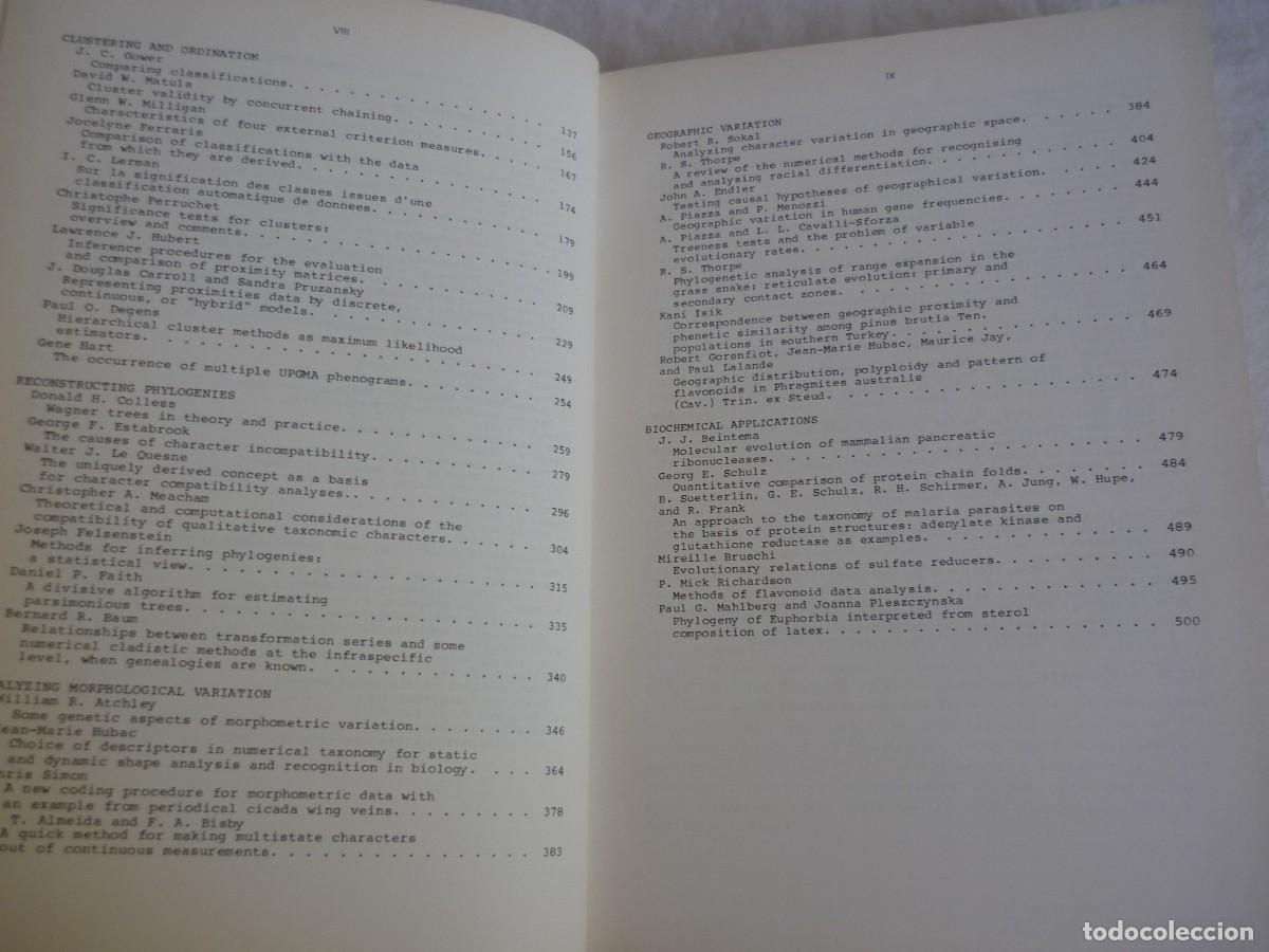 Libros de segunda mano: Numerical Taxonomy J. Felsenstein, 1983, en ingl&eacute;s - Foto 8