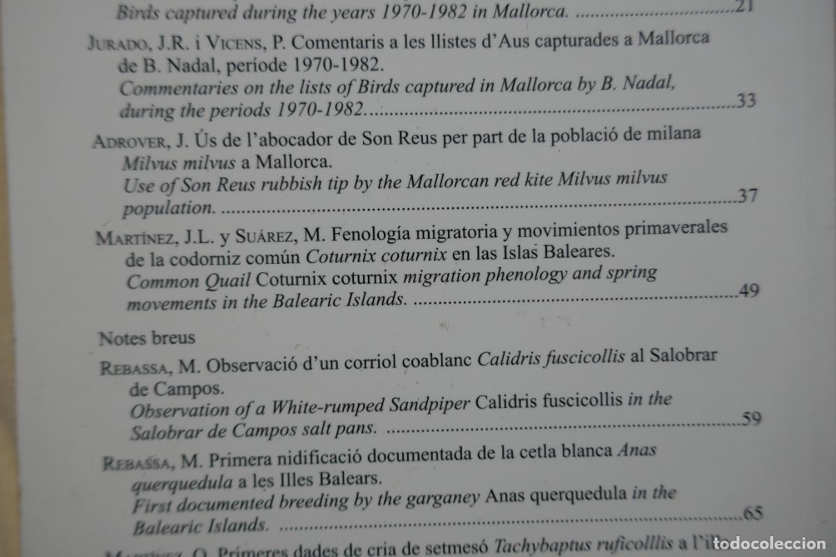 Libros de segunda mano: ANUARI ORNITOL&Ograve;GIC DE LES BALEARS, ANY 2007. VOLUM 22 - Foto 13