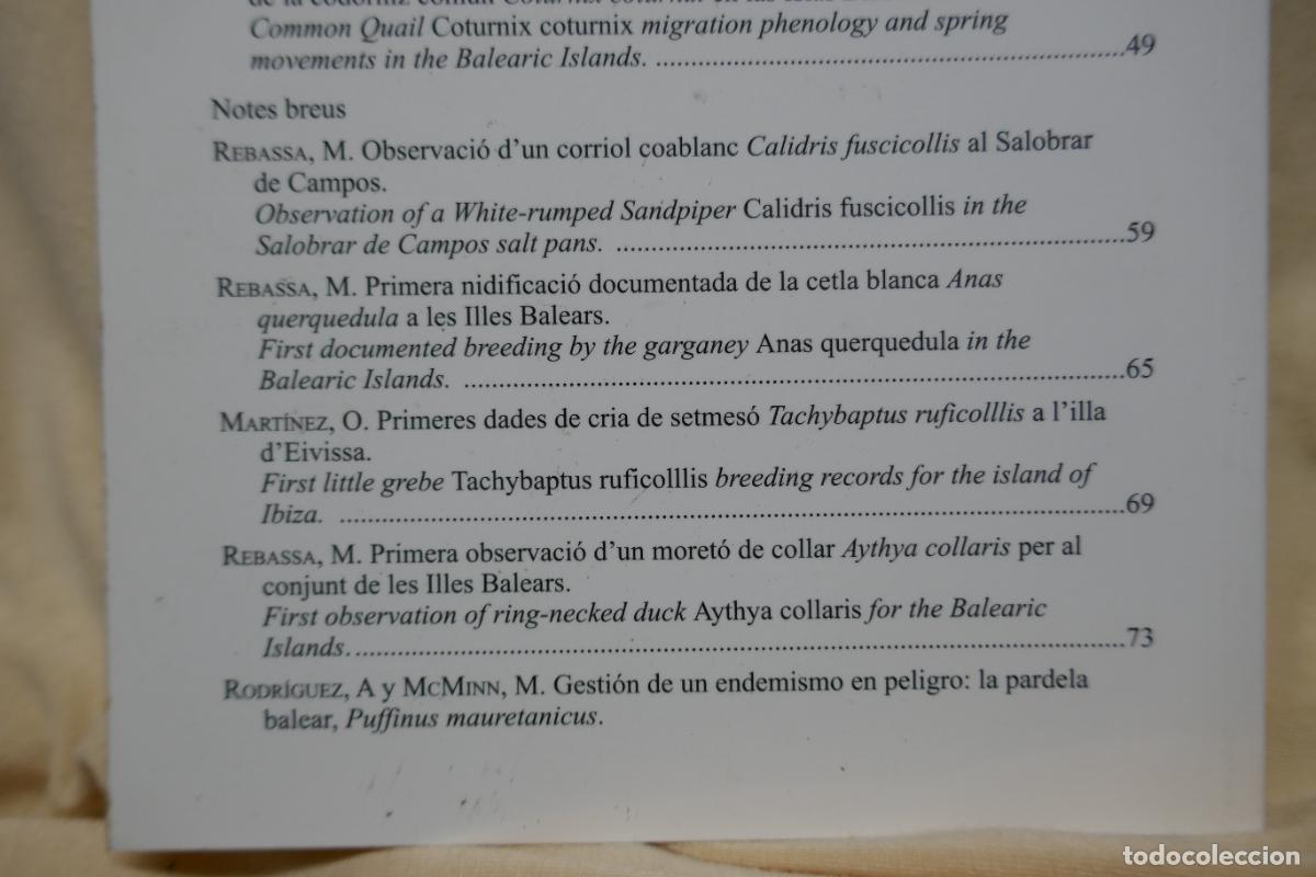 Libros de segunda mano: ANUARI ORNITOL&Ograve;GIC DE LES BALEARS, ANY 2007. VOLUM 22 - Foto 14