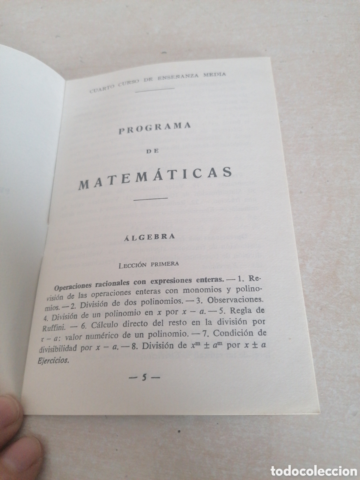 Libros de segunda mano de ciencias: Programa de matem&aacute;ticas - Foto 3