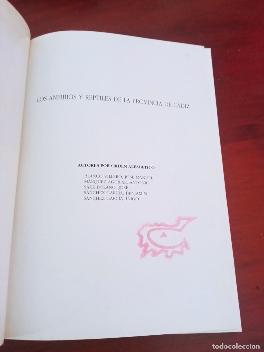 Libros de segunda mano: Anfibios y reptiles de la provincia de C&aacute;diz - Foto 4