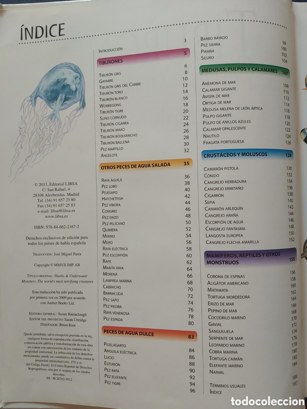 Libros de segunda mano: TIBURONES Y OTROS MONSTRUOS MARINOS - LIBSA - 2012 - Foto 4