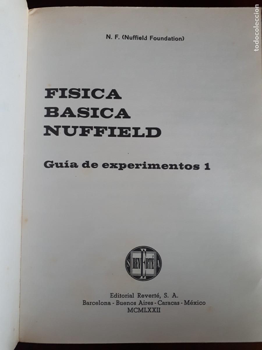 Libros de segunda mano de ciencias: F&iacute;sica B&aacute;sica Nuffield. Guia de Experimentos I. - Foto 3