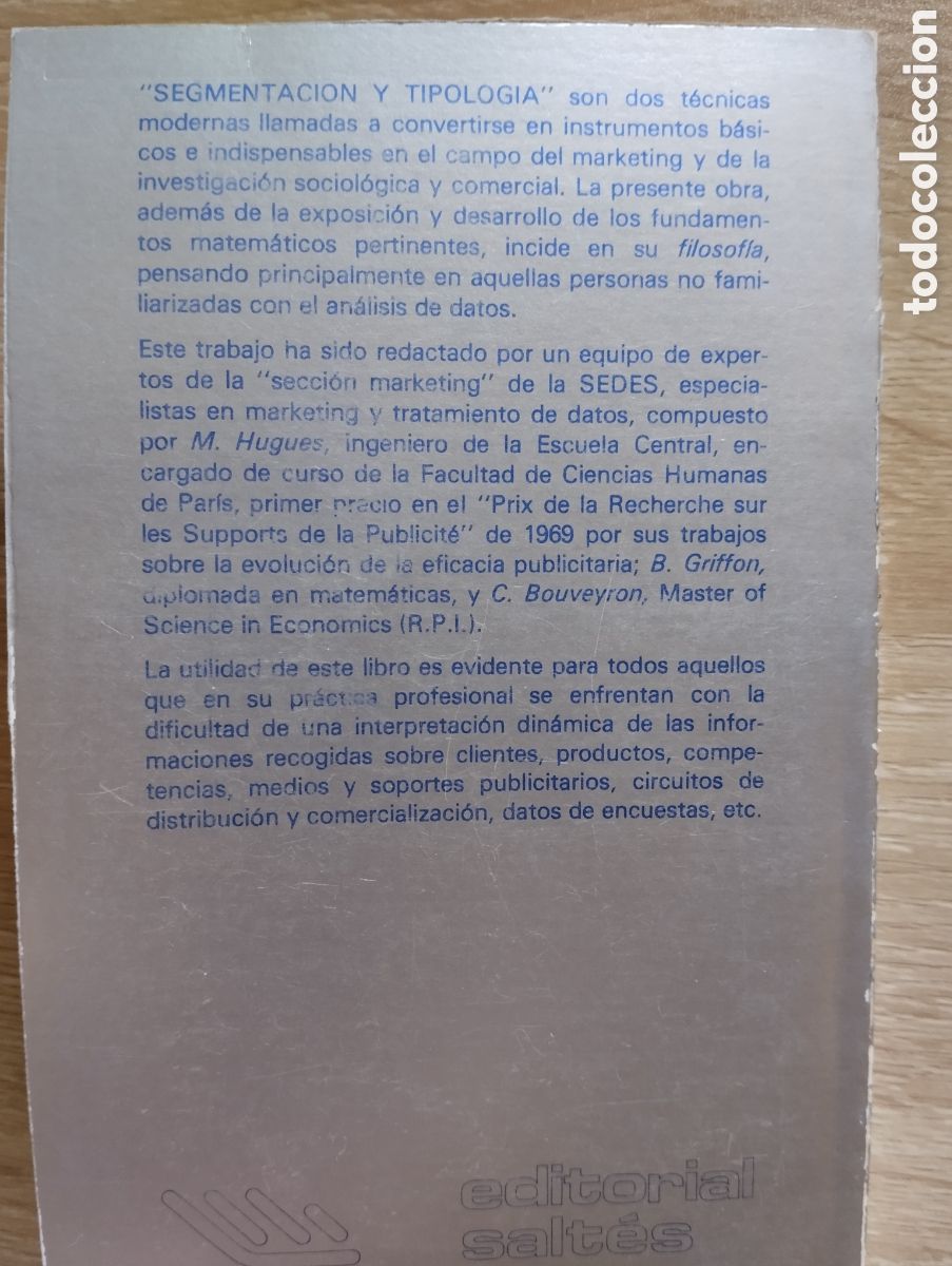 Libros de segunda mano de ciencias: Segmentaci&oacute;n y tipolog&iacute;a - M. Hugues, C. Bouveyron y B. Griffon - Foto 4