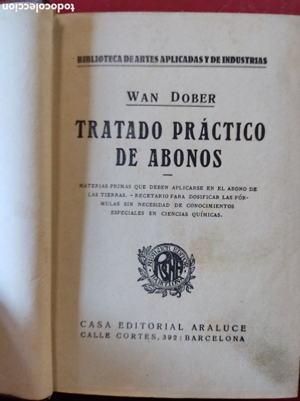 Libros de segunda mano: Abonos agr&iacute;colas ( Wan Dober ) - Foto 3