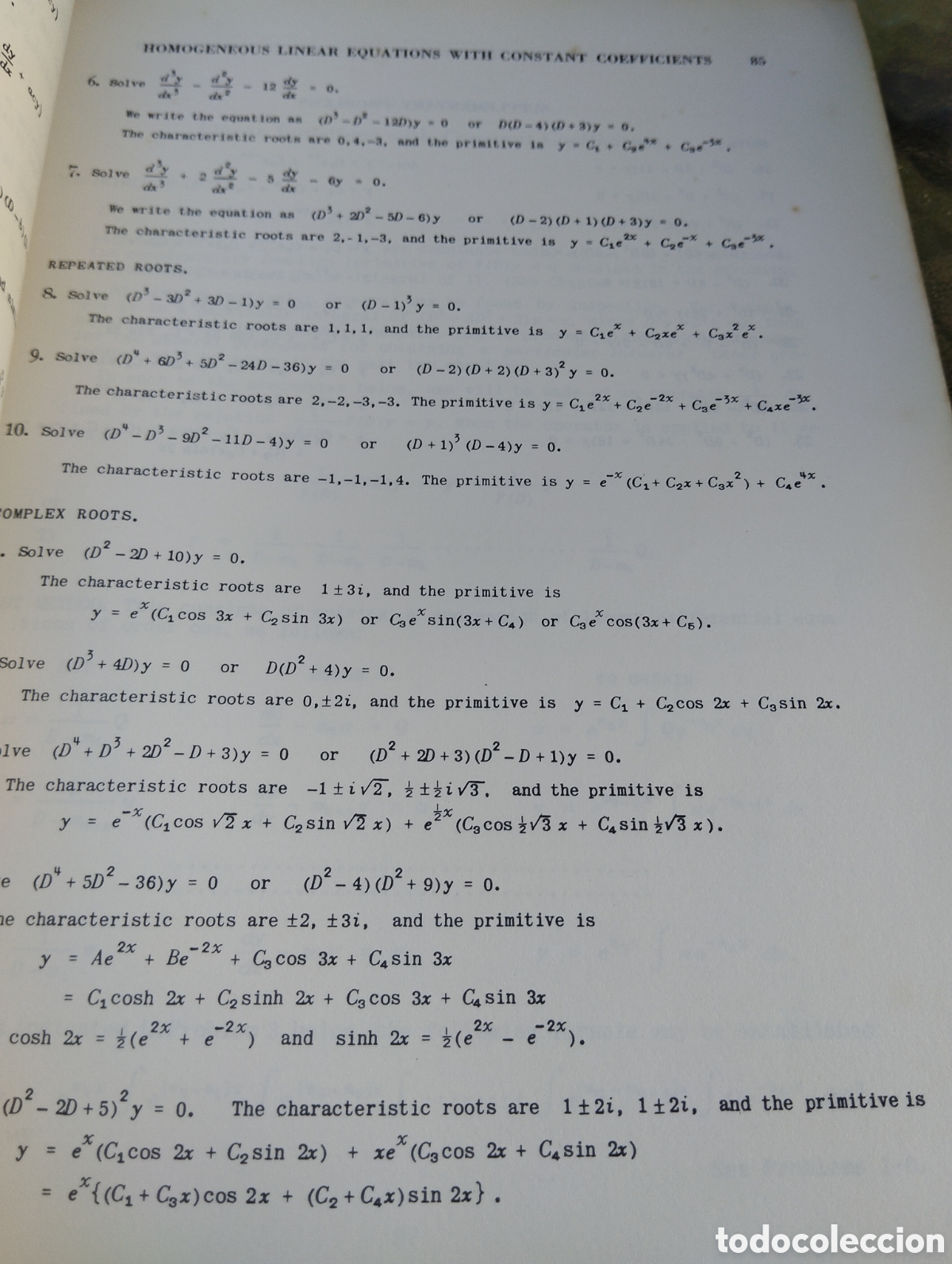 Libros de segunda mano de ciencias: THEORY AND PROBLEMS OF DIFFERENTIAL EQUATIONS. INCLUDING 560 SOLVED PROBLEMS. SCHAUM. A&Ntilde;O 1952. P&Aacute;GI - Foto 2
