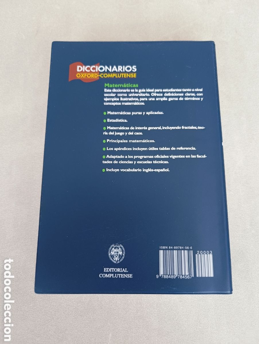 Libros de segunda mano de ciencias: Matem&aacute;ticas. Christopher Clapham. Diccionarios Oxford Complutense. - Foto 3