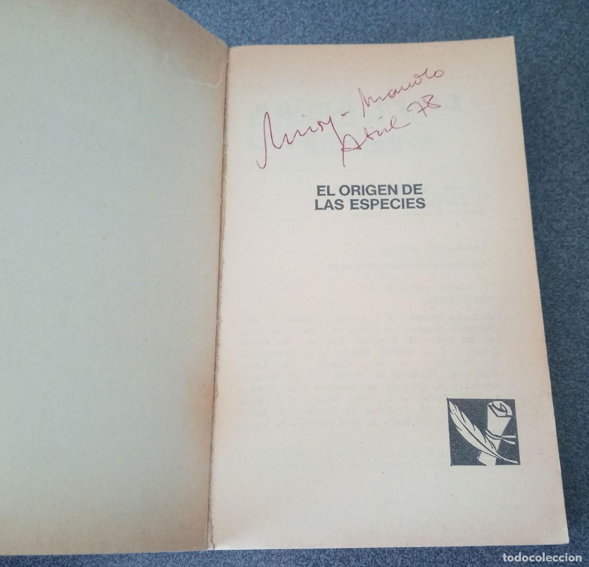 Libros de segunda mano: El Origen De Las Especies Charles Darwin - Foto 3