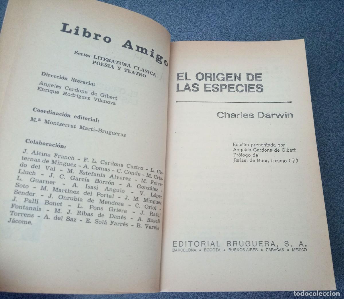 Libros de segunda mano: El Origen De Las Especies Charles Darwin - Foto 4