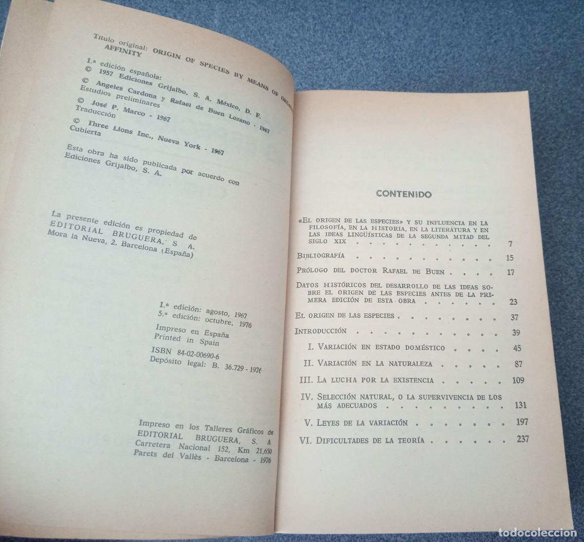 Libros de segunda mano: El Origen De Las Especies Charles Darwin - Foto 5