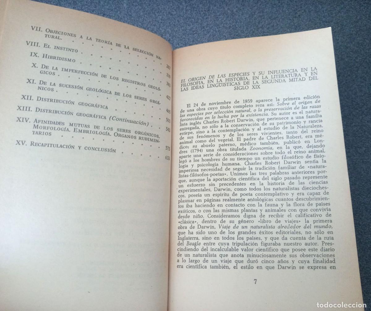 Libros de segunda mano: El Origen De Las Especies Charles Darwin - Foto 6