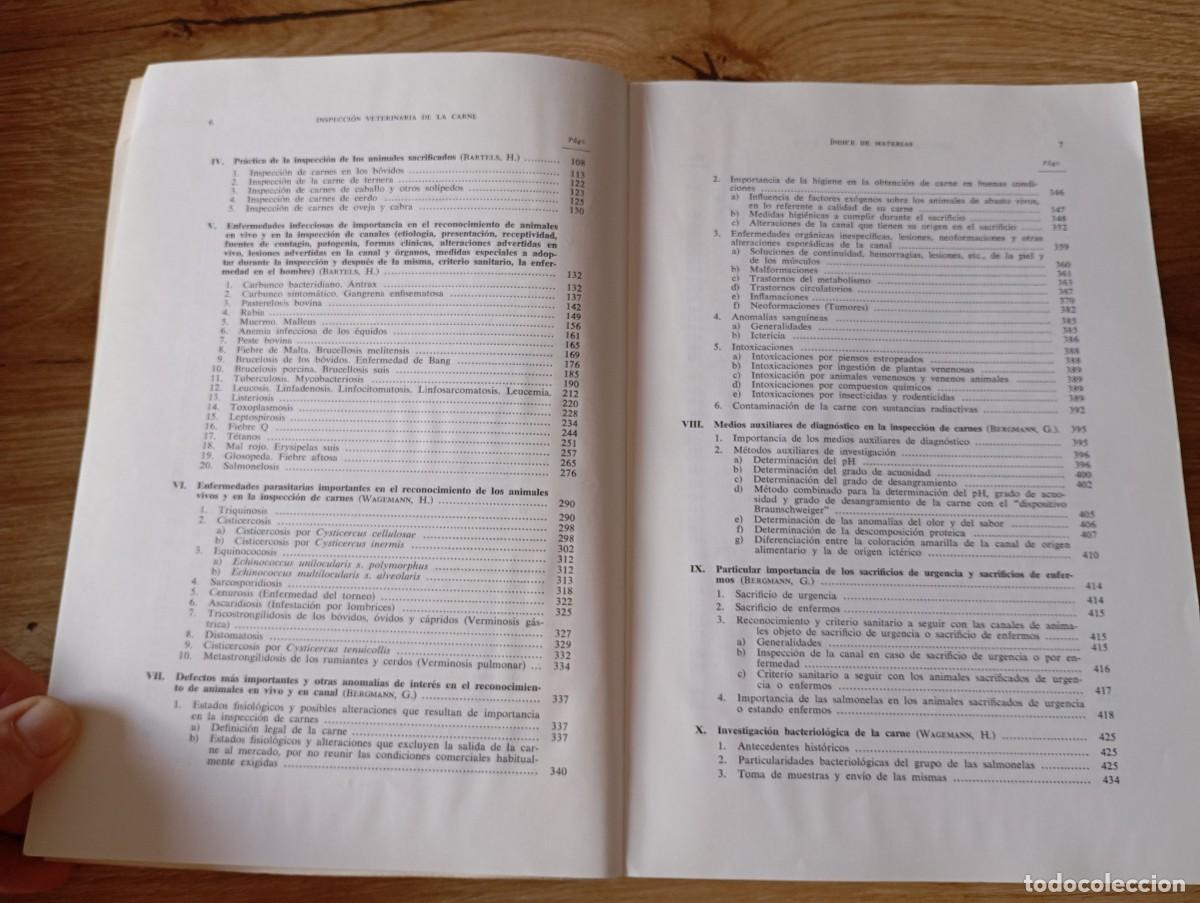 Libros de segunda mano: Inspecci&oacute;n veterinaria de la carne H. Bartels - Foto 3