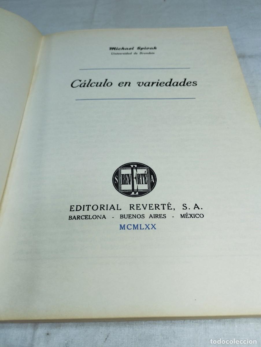 Libros de segunda mano de ciencias: C&aacute;lculo de variedades. Michael Spivak - Foto 2