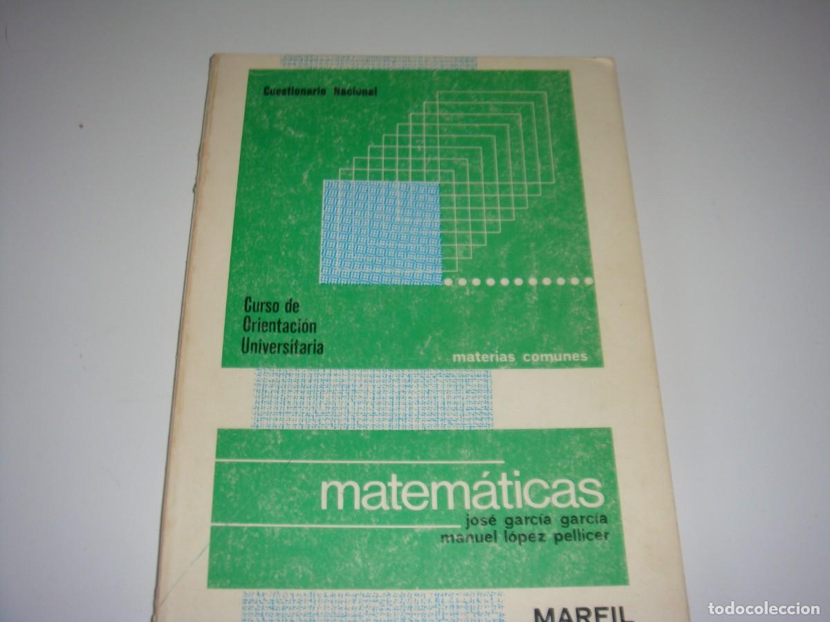 Libros de segunda mano de ciencias: MATEMATICAS JOSE GARCIA GARCIA - Foto 1