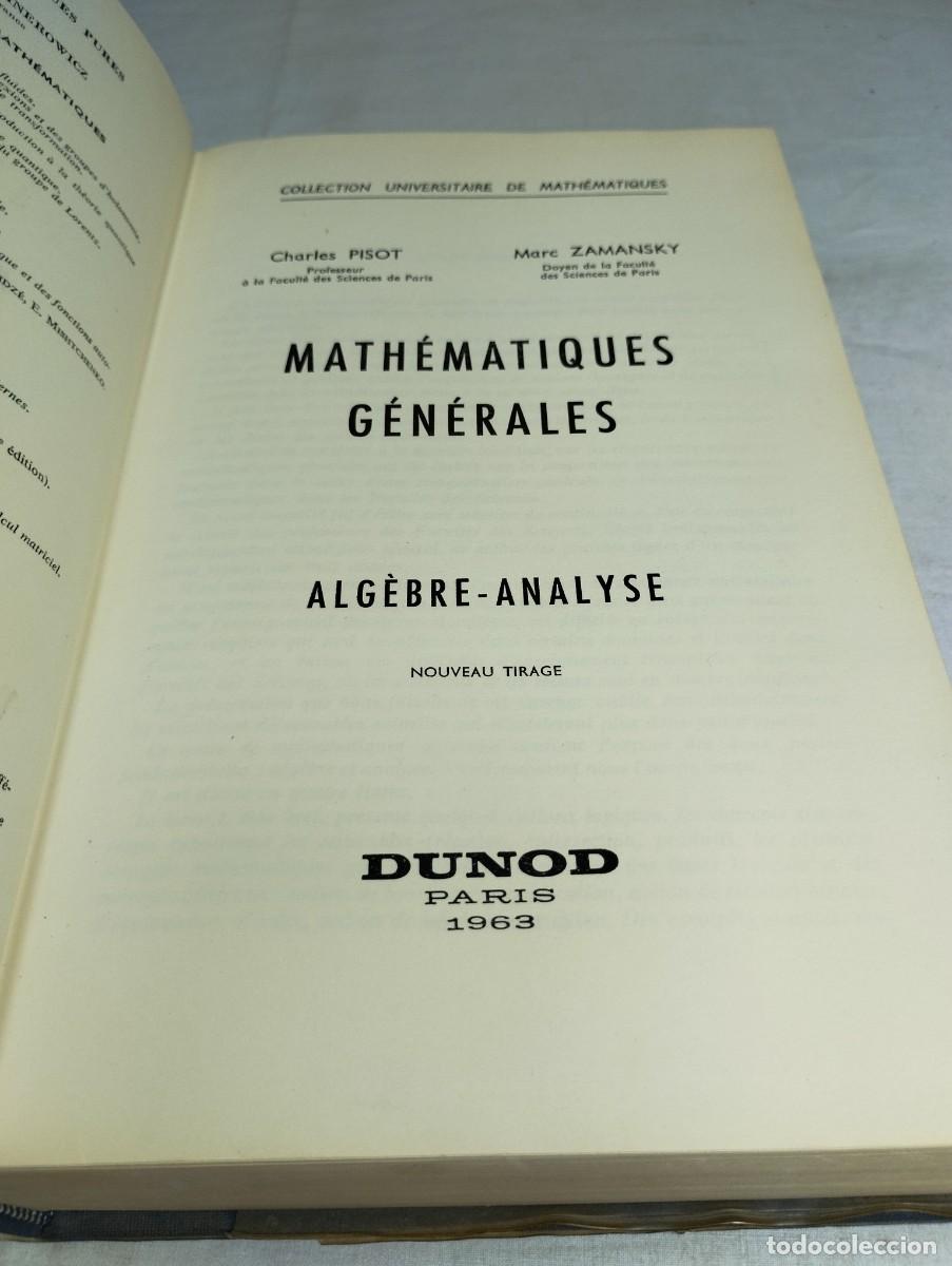 Libros de segunda mano de ciencias: Math&eacute;matiques g&eacute;n&eacute;rales. Pisot y Zamansky - Foto 2