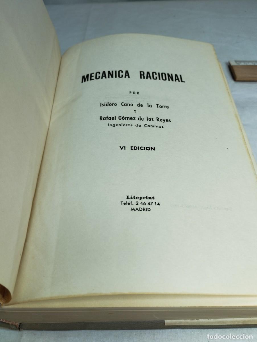 Libros de segunda mano de ciencias: Mec&aacute;nica racional. I. Cano y R. G&oacute;mez. - Foto 2