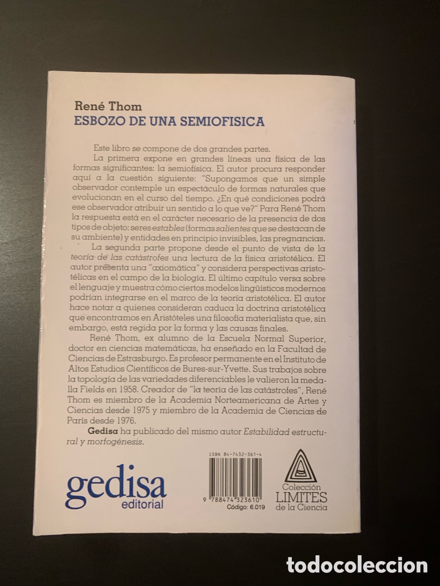 Libros de segunda mano de ciencias: Esbozo de una semiof&iacute;sica - Ren&eacute; Thom - Foto 2