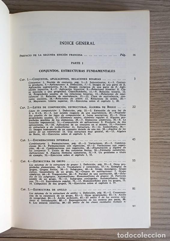 Libros de segunda mano de ciencias: ALGEBRA MODERNA - A. LENTIN Y J. RIVAUD - EDITORIAL AGUILAR. 1973 - Foto 3