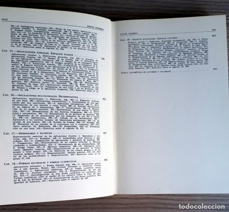 Libros de segunda mano de ciencias: ALGEBRA MODERNA - A. LENTIN Y J. RIVAUD - EDITORIAL AGUILAR. 1973 - Foto 5
