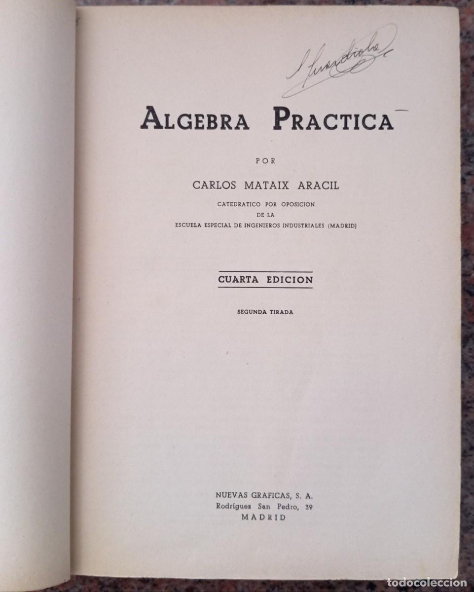 Libros de segunda mano de ciencias: ALGEBRA PRACTICA - CARLOS MATAIX - Foto 5