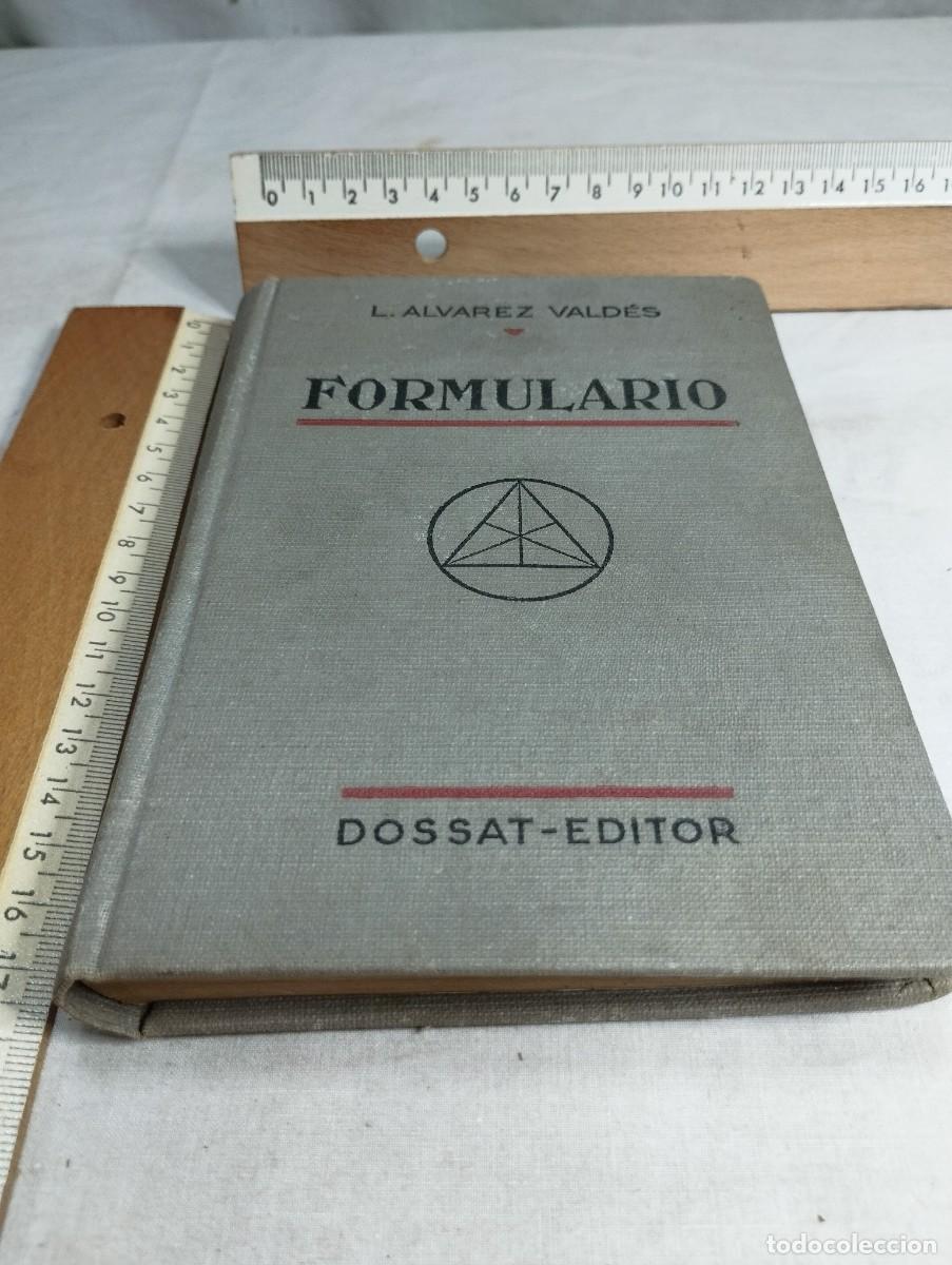 Libros de segunda mano de ciencias: Formulario. L. &Aacute;lvarez Vald&eacute;s - Foto 1