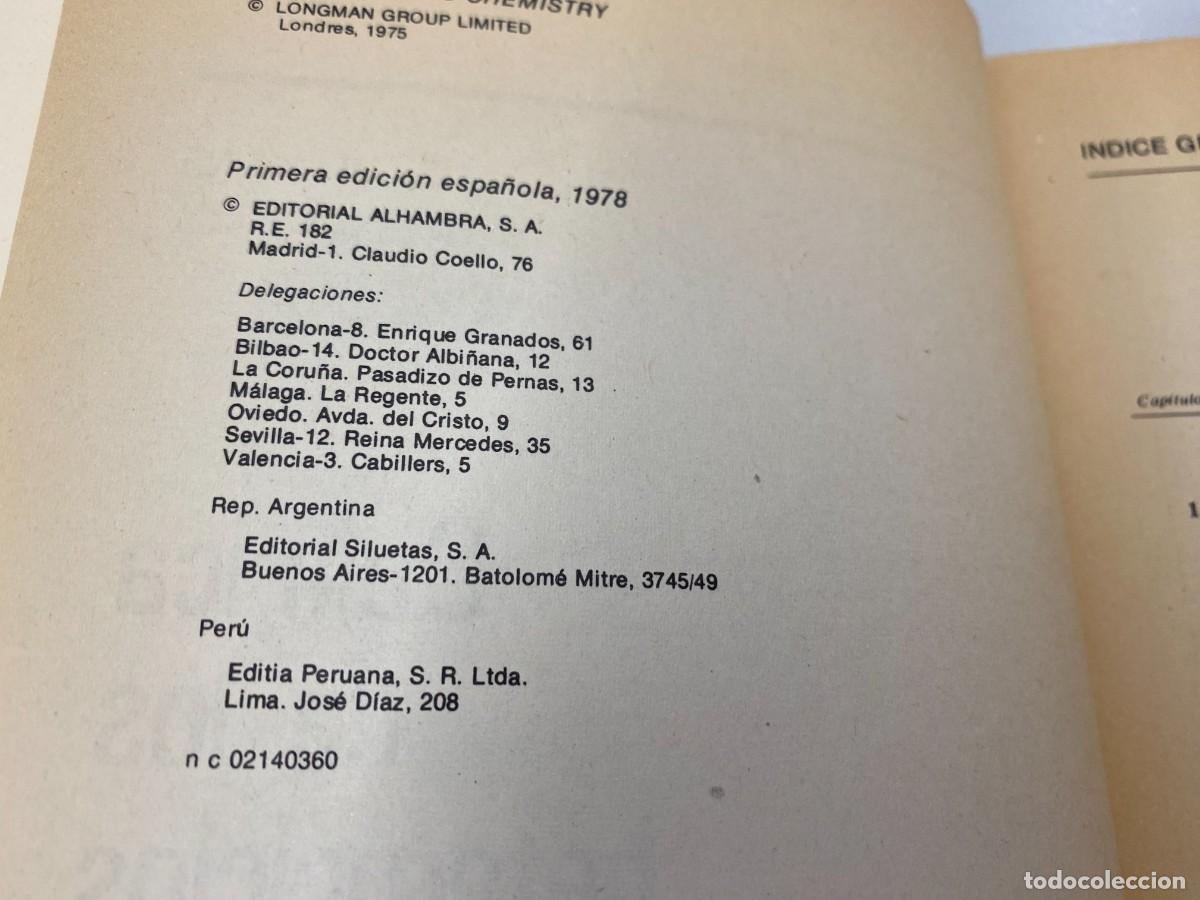 Libros de segunda mano de ciencias: QUIMICA DE LOS HETEROCICLOS, D W YOUNG, ALHAMBRA - Foto 7