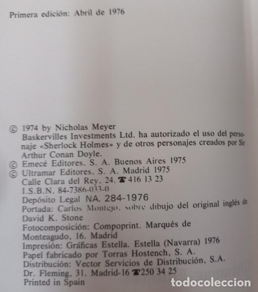 Libros de segunda mano: ELEMENTAL DR. FREUD... NICHOLAS MEYER, ULTRAMAR 1&ordf; ED. 1976 - Foto 2