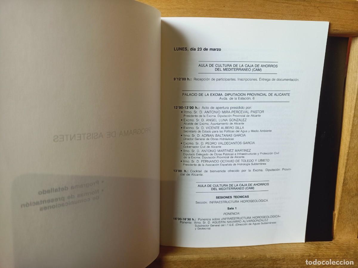 Libros de segunda mano: V SIMPOSIO DE HIDROGEOLOG&Iacute;A. PROGRAMA. 23-27 DE MARZO DE 1992. - Foto 4