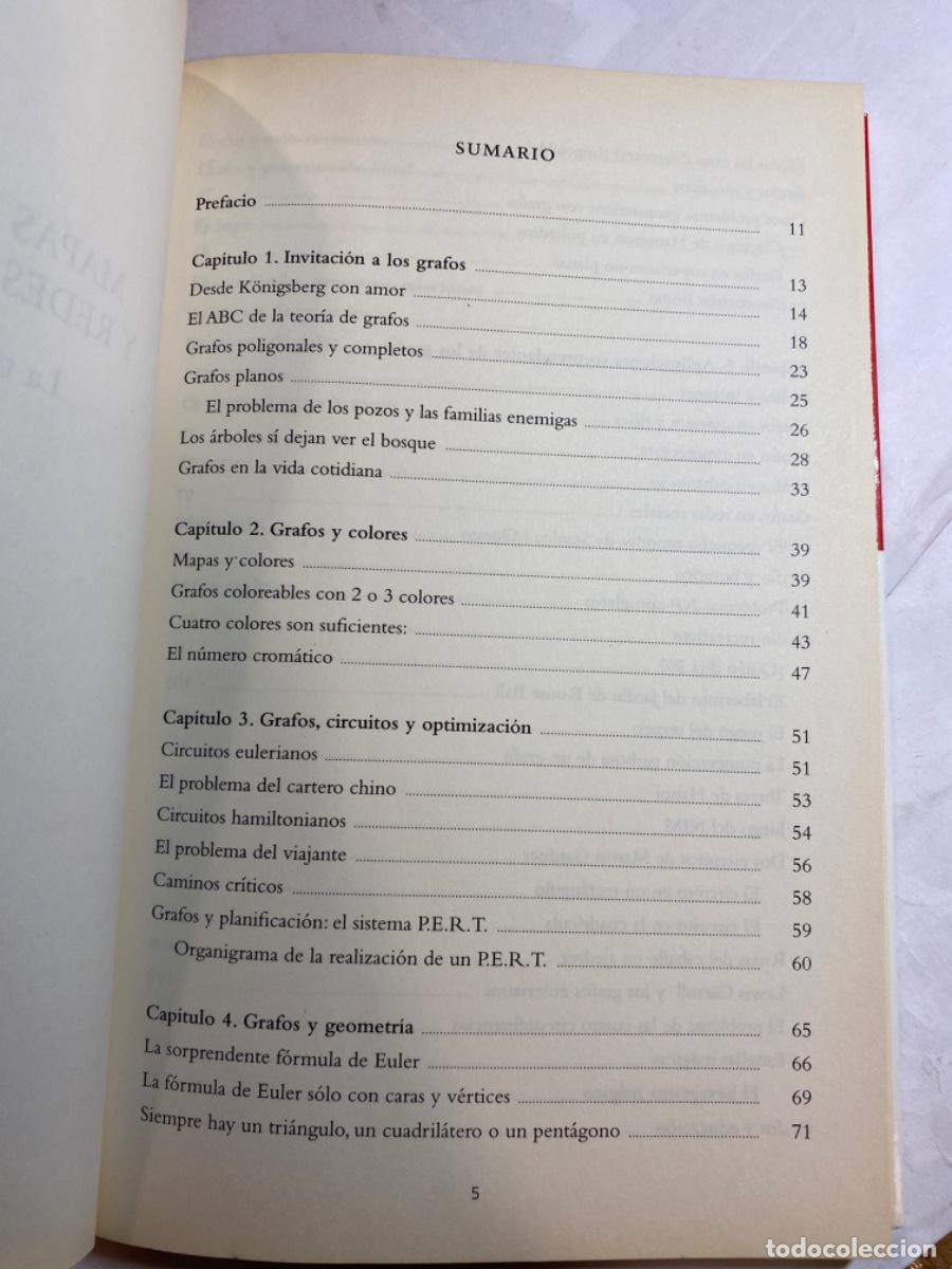 Libros de segunda mano de ciencias: MAPAS DEL METRO Y REDES NEURONALES. TEORIA DE GRAFOS. CLAUDI ALSINA - Foto 2