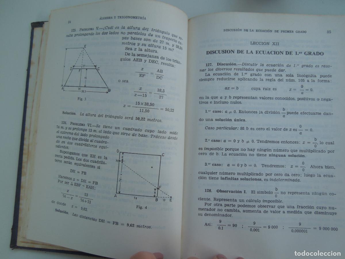 Libros de segunda mano de ciencias: ALGEBRA Y TRIGONOMETRIA - EDICIONES BRU&Ntilde;O -3107- 18&ordf; EDICION NOTABLEMENTE CORREGIDA -TAPAS DURAS - Foto 4
