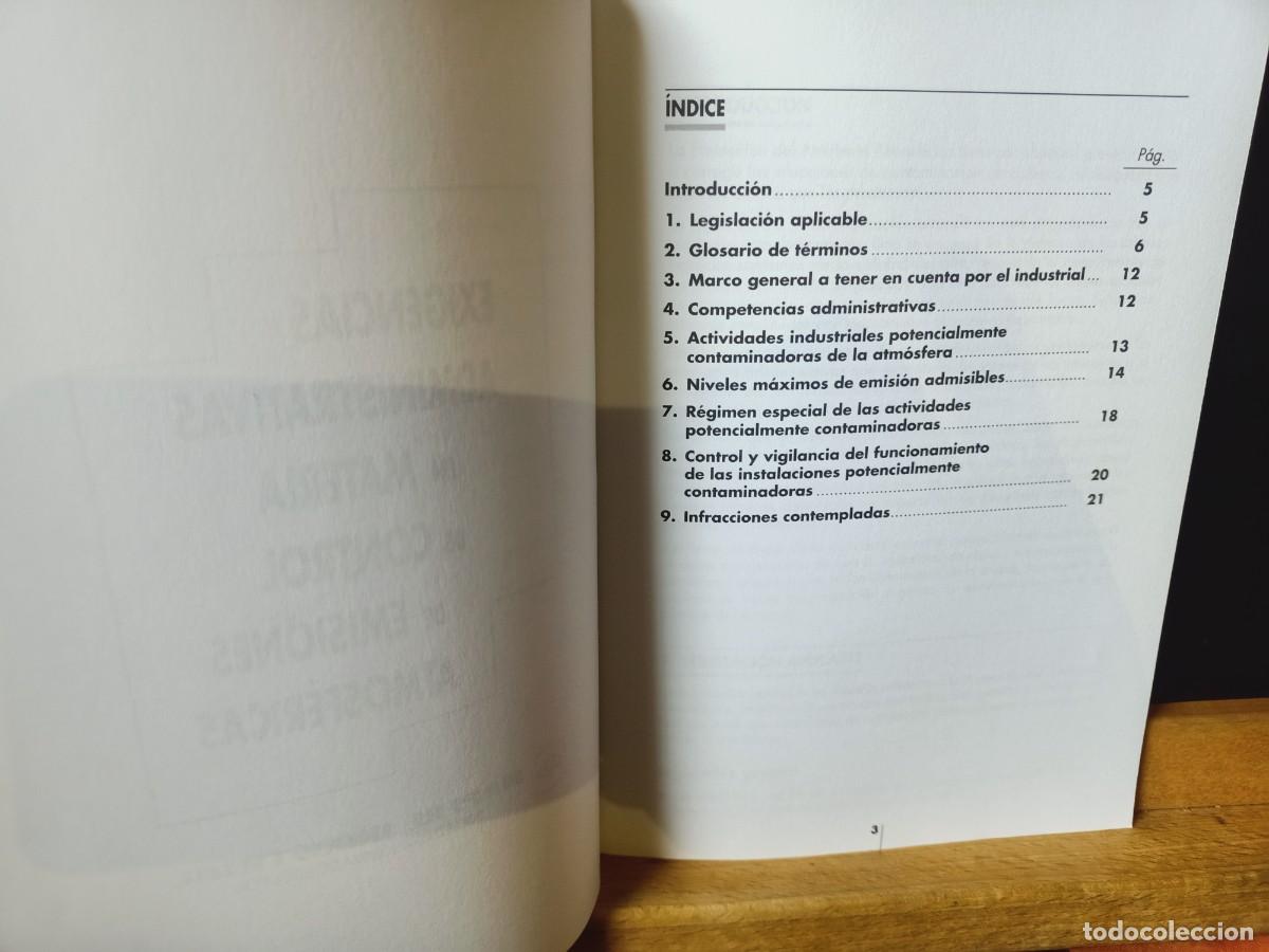 Libros de segunda mano: EXIGENCIAS ADMINISTRATIVAS EN MATERIA DE CONTROL DE EMISIONES ATMOSF&Eacute;RICAS. ITSEMAP - Foto 3