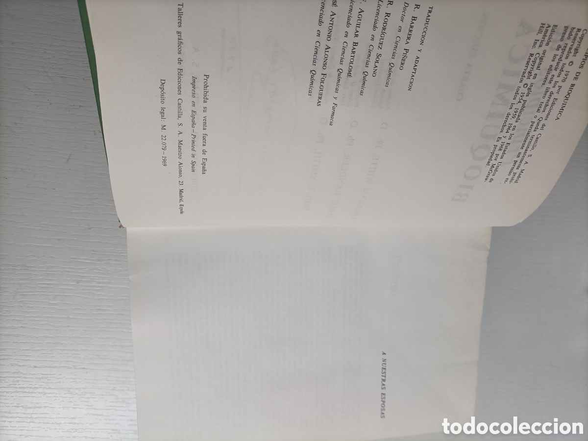 Libros de segunda mano de ciencias: Principios de Bioqu&iacute;mica White Handler Smith.. cuarta edici&oacute;n - Foto 12