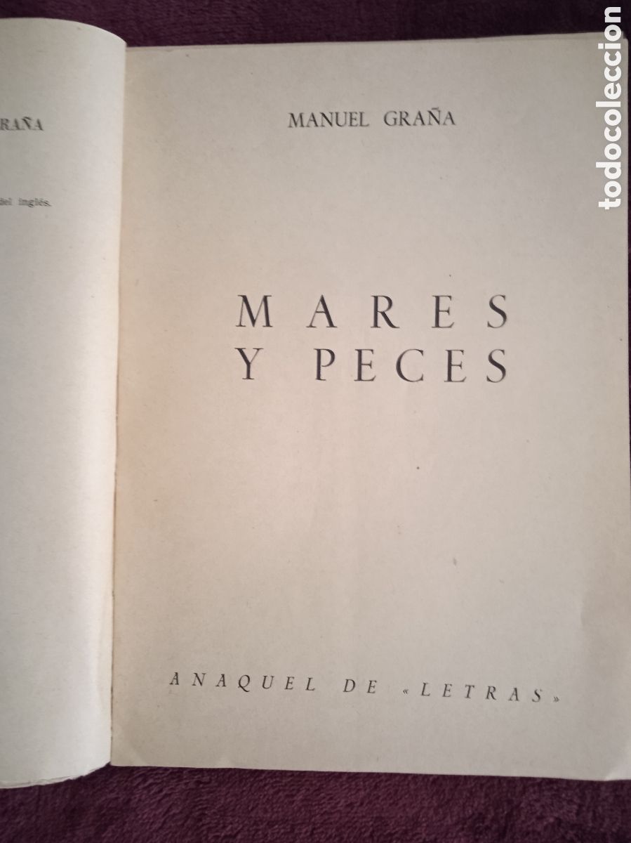 Libros de segunda mano: MARES Y PECES. / MANUEL GRA&Ntilde;A - MADRID 1953 - Foto 2