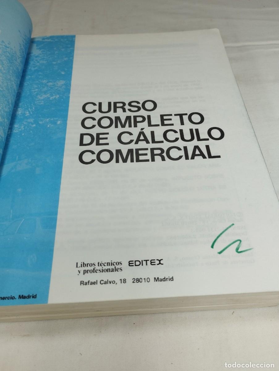 Libros de segunda mano de ciencias: Curso completo de c&aacute;lculo comercial. Editex, 1987 - Foto 2
