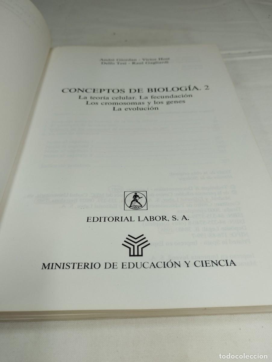 Libros de segunda mano: Conceptos de biolog&iacute;a 2. Varios autores. M.E.C., 1988 - Foto 2