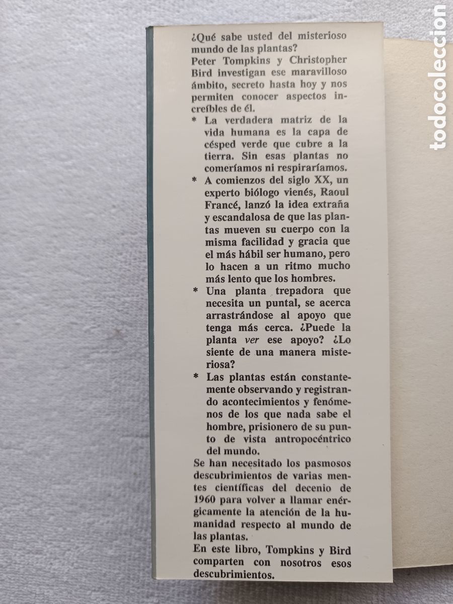 Libros de segunda mano: La Vida Secreta de las Plantas - Peter Tompkins / Christopher Bird - Foto 3