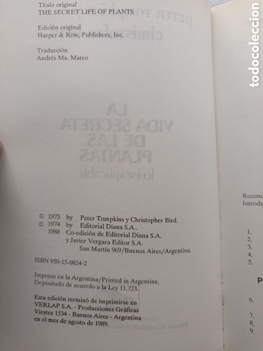 Libros de segunda mano: La Vida Secreta de las Plantas - Peter Tompkins / Christopher Bird - Foto 4