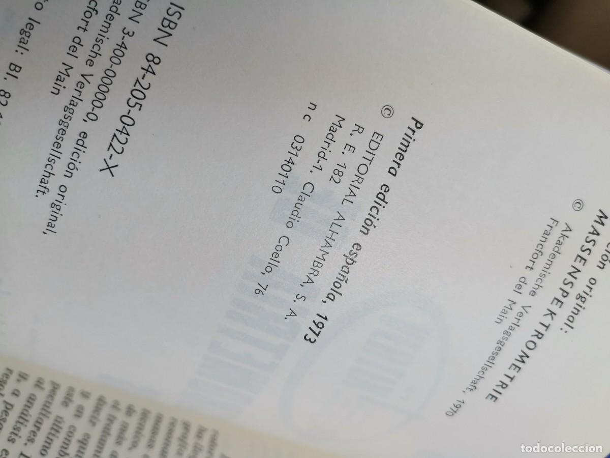 Libros de segunda mano de ciencias: ESPECTROMETR&Iacute;A DE MASAS - J. SEIBL - Foto 8